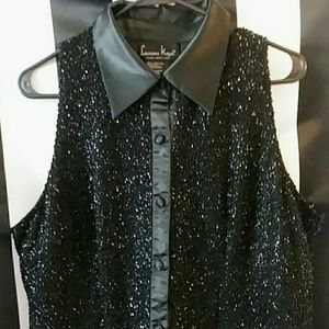 Formal Beaded Sleeveless Top